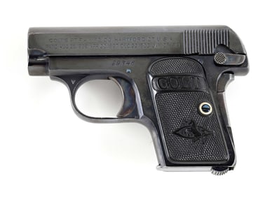 (C) COLT HIGH POLISH 1908 VEST POCKET .25 ACP SEMI-AUTOMATIC PISTOL (1910).