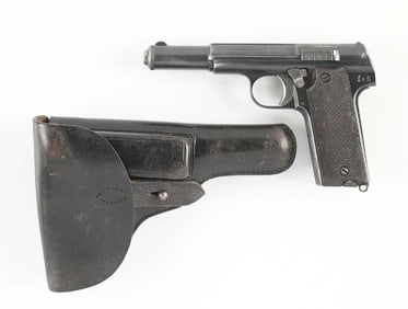 (C) SPANISH ASTRA MODEL 600/43 SEMI AUTOMATIC PISTOL WITH HOLSTER.