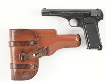 (C) FN MODEL 1922 NAZI MARKED SEMI AUTOMATIC PISTOL WITH HOLSTER.
