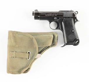 (C) BERETTA MODEL 1934 MILITARY MARKED SEMI AUTOMATIC PISTOL.
