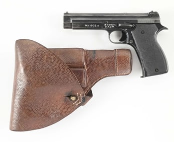 (C) NAZI MARKED FRENCH S.A.C.M. MODEL 1935A SEMI AUTOMATIC PISTOL WITH HOLSTER.