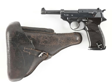 (C) SPREEWERKE WALTHER P38 SEMI AUTOMATIC PISTOL WITH HOLSTER.