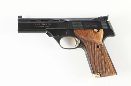 (C) HIGH STANDARD "THE VICTOR" SEMI AUTOMATIC TARGET PISTOL.