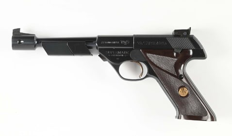 (C) HIGH STANDARD SUPERMATIC CITATION SEMI AUTOMATIC TARGET PISTOL WITH BOX