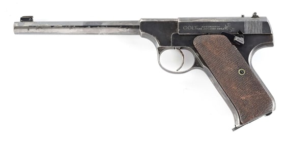 (C) COLT PRE WOODSMAN SEMI AUTOMATIC TARGET PISTOL (1920).