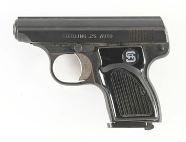 (M) STERLING ARMS STERLING .25 AUTO SEMIAUTOMATIC PISTOL WITH ORIGINAL BOX.