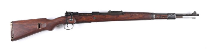 (C) GUSTLOFF-WERKE BCD 4 CODE K98 MAUSER BOLT ACTION RIFLE (1944).