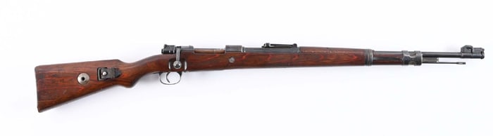 (C) 1940 MAUSER BORSIGWALDE 243 CODE K98 MAUSER BOLT ACTION RIFLE.