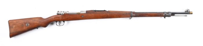 (C) DWM MODEL 1908 BRAZILIAN MAUSER BOLT ACTION RIFLE.