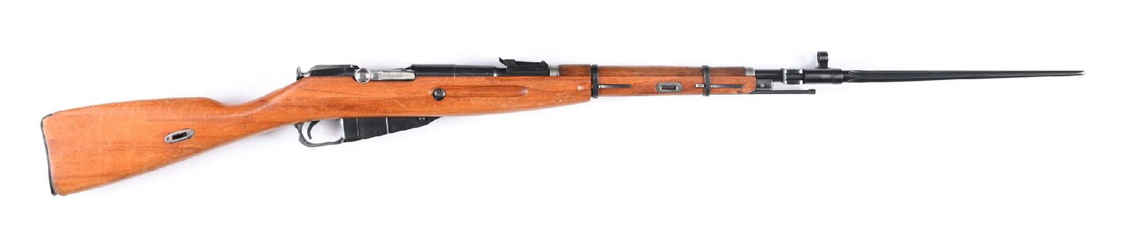 (C) RUSSIAN M44 BOLT ACTION CARBINE.: Made at Izhevk Arsenal in 1946. Comes with bayonet, sling, and cleaning rod. Import marked on the barrel. CONDITION: Good, Strong shiny bore. Barrel Length: 20" Caliber/Bore: 7.62x54mmR FFL Status: Cu