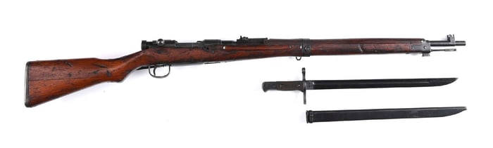 (C) KOKURA TYPE 99 BOLT ACTION RIFLE WITH BAYONET.