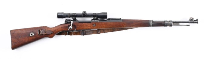 (C) GERMAN K98 MAUSER BOLT ACTION RIFLE.