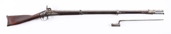 (A) INTERESTING WATERS MODEL 1816 PERCUSSION CONVERSION MUSKET WITH STEEL SEA FENCIBLES STYLE BUTT