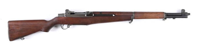 (C) INTERNATIONAL HARVESTER M1 GARAND SEMI-AUTOMATIC RIFLE.