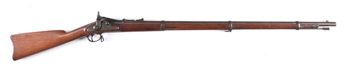 (A) CLEAN SPRINGFIELD MODEL 1866 SECOND ALLIN CONVERSION TRAPDOOR RIFLE.
