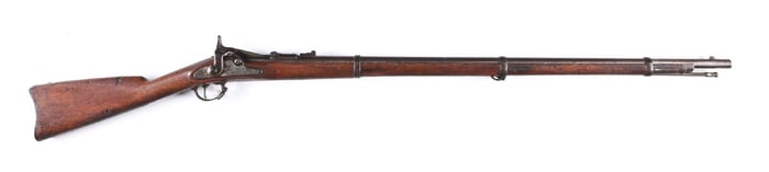 (A) SPRINGFIELD MODEL 1866 SECOND ALLIN CONVERSION TRAPDOOR RIFLE.