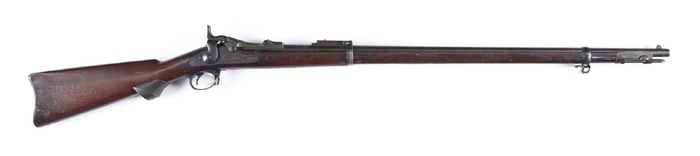 (A) SPRINGFIELD MODEL 1888 RAMROD BAYONET TRAPDOOR RIFLE.