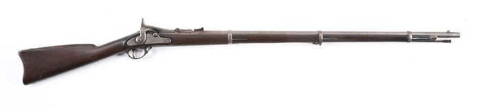 (A) SPRINGFIELD MODEL 1865 ALLIN CONVERSION TRAPDOOR RIFLE.