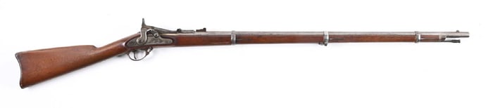(A) SPRINGFIELD MODEL 1866 SECOND ALLIN CONVERSION TRAPDOOR RIFLE.