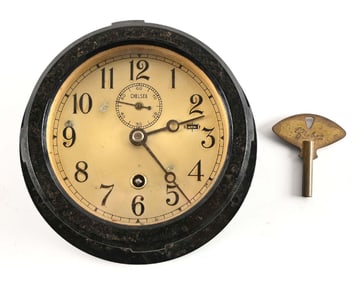 CHELSEA SHIPS CLOCK WITH KEY.