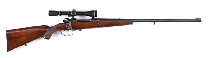 (C) PRE-WAR MAUSER FACTORY SPORTER BOLT ACTION RIFLE.