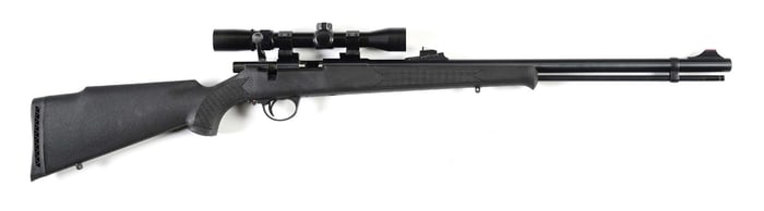 (A) CONNECTICUT VALLEY ARMS MAG HUNTER .50 INLINE MUZZLELOADER.