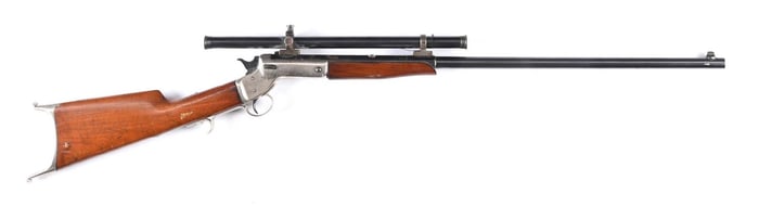 (A) J. STEVENS TIP-UP LADIES MODEL RIFLE WITH STEVENS SCOPE.
