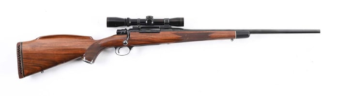 (C) B.H. DAVIS CUSTOM HUSQVARNA BOLT ACTION RIFLE IN .270 WINCHESTER.
