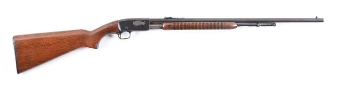 (C) REMINGTON MODEL 121 FIELDMASTER .22 SLIDE ACTION RIFLE.
