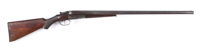 (C) PARKER BROS. TROJAN 12 GAUGE SIDE BY SIDE SHOTGUN.