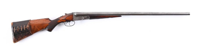 (C) PARKER BROS. GHE GRADE 12 GAUGE SIDE BY SIDE SHOTGUN.