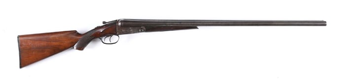 (C) PARKER BROS. TROJAN 12 BORE SIDE BY SIDE SHOTGUN.