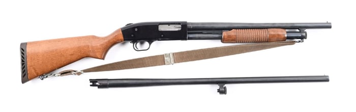(M) MOSSBERG 500 A SLIDE ACTION 12 GAUGE SHOTGUN.