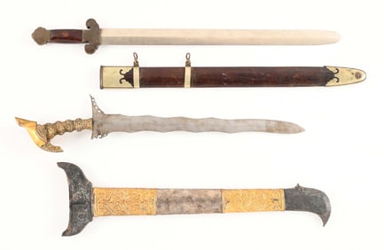 LOT OF 2: CHINESE JIAN AND PHILIPPINE PRESENTATION KRIS.