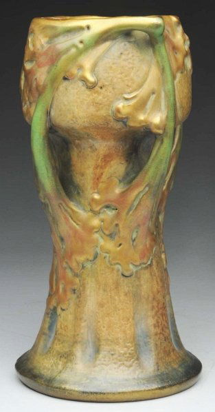 Amphora Ceramic Floral Vase.: 10" T. Amphora oval mark, Crown mark, Austrian oval. (Mint).