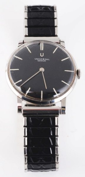 Universal Geneve Wrist Watch.: 17 jewels. Stainless steel. Expansion band. Swiss dial. Refinished. No. 28805 2 and 2043999.