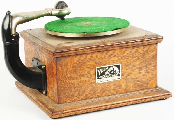 Victor Victrola IV Phonograph.: "V.V. IV" Condition (Very Good). Size 13" x 14 - 1/2".