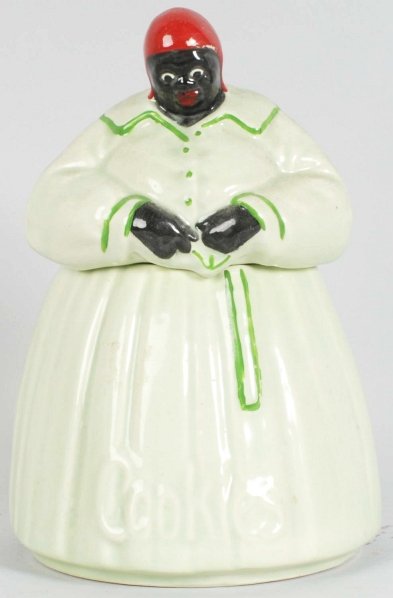 McCoy Mammy in Green Dress Cookie Jar.: 11" T. (Very Good).