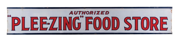 AUTHORIZED FOOD STORE SELF-FRAMED PORCELAIN SIGN