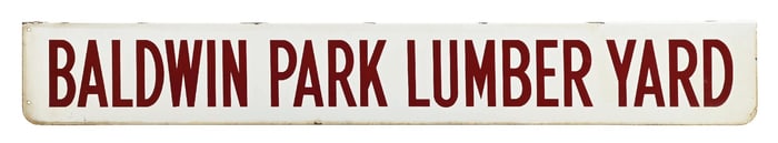 BALDWIN PARK LUMBER YARD SIGN