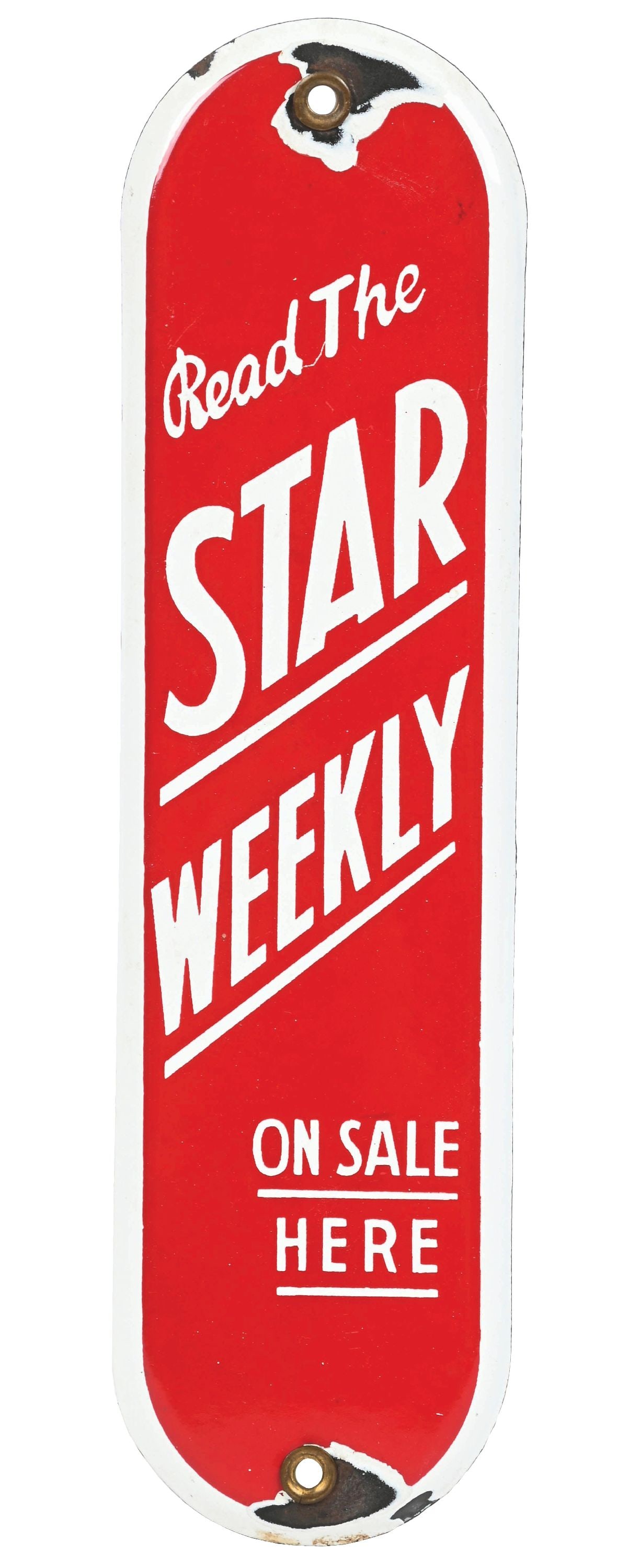 STAR WEEKLY DOOR PUSH SIGN (1 of 2)