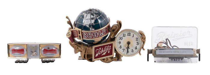 COLLECTION OF 3 LIGHTED BEER DISPLAYS