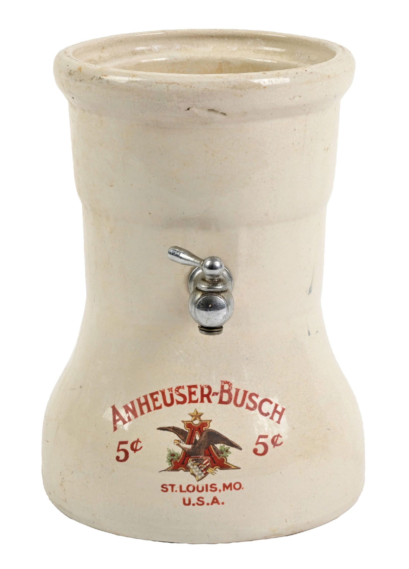 5¢ ANHEUSER-BUSCH CERAMIC BEER DISPENSER BASE (1 of 6)