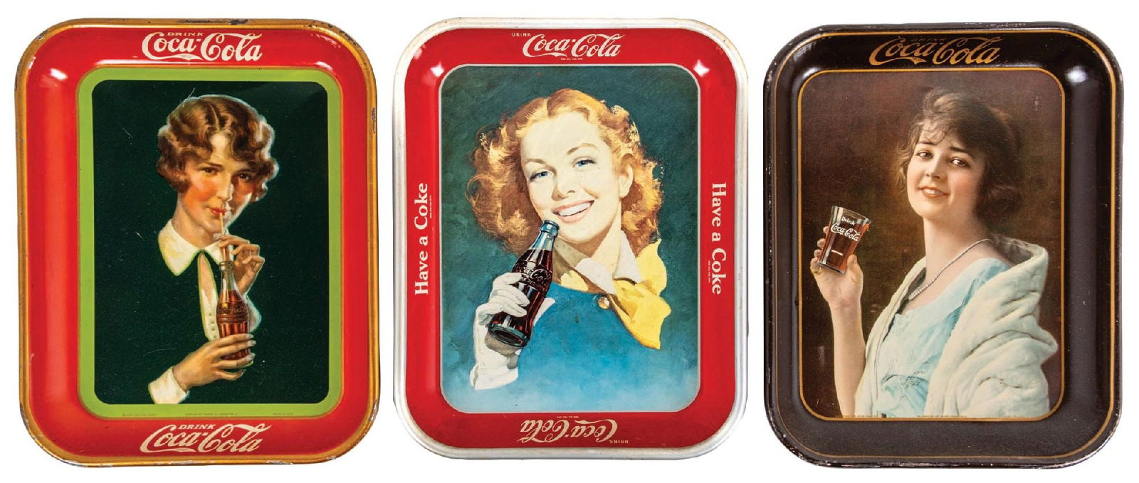 COLLECTION OF 3 COCA-COLA SERVING TRAYS (1 of 2)