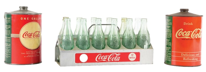 PAIR OF COCA-COLA SYRUP TINS