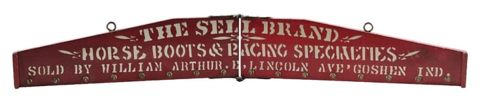 THE SELL BRAND FOLDING WOODEN RACK SIGN