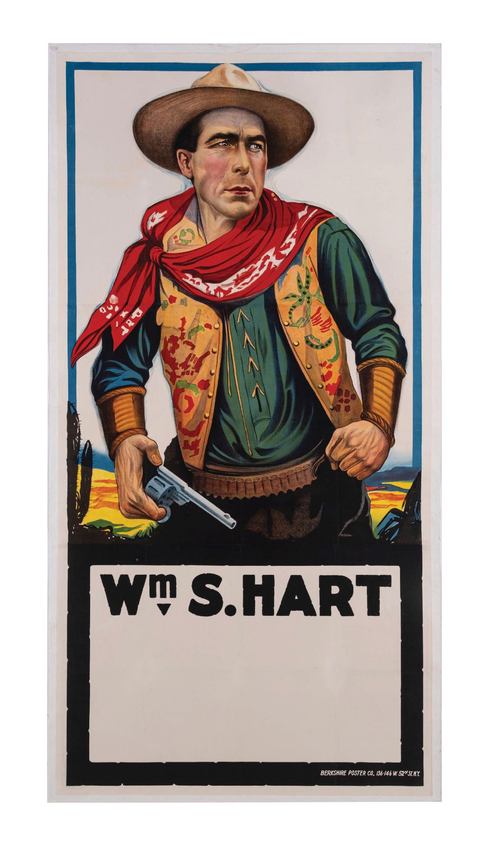 SILENT WESTERN MOVIE ACTOR WM. SHART POSTER (1 of 2)