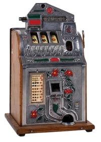 5¢ MILLS NOVELTY CO. POINSETTA SLOT MACHINE