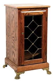 SLOT MACHINE STAND W/ GLASS FRONT