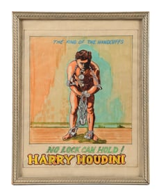 HARRY HOUDINI FRAMED ADVERTISEMENT